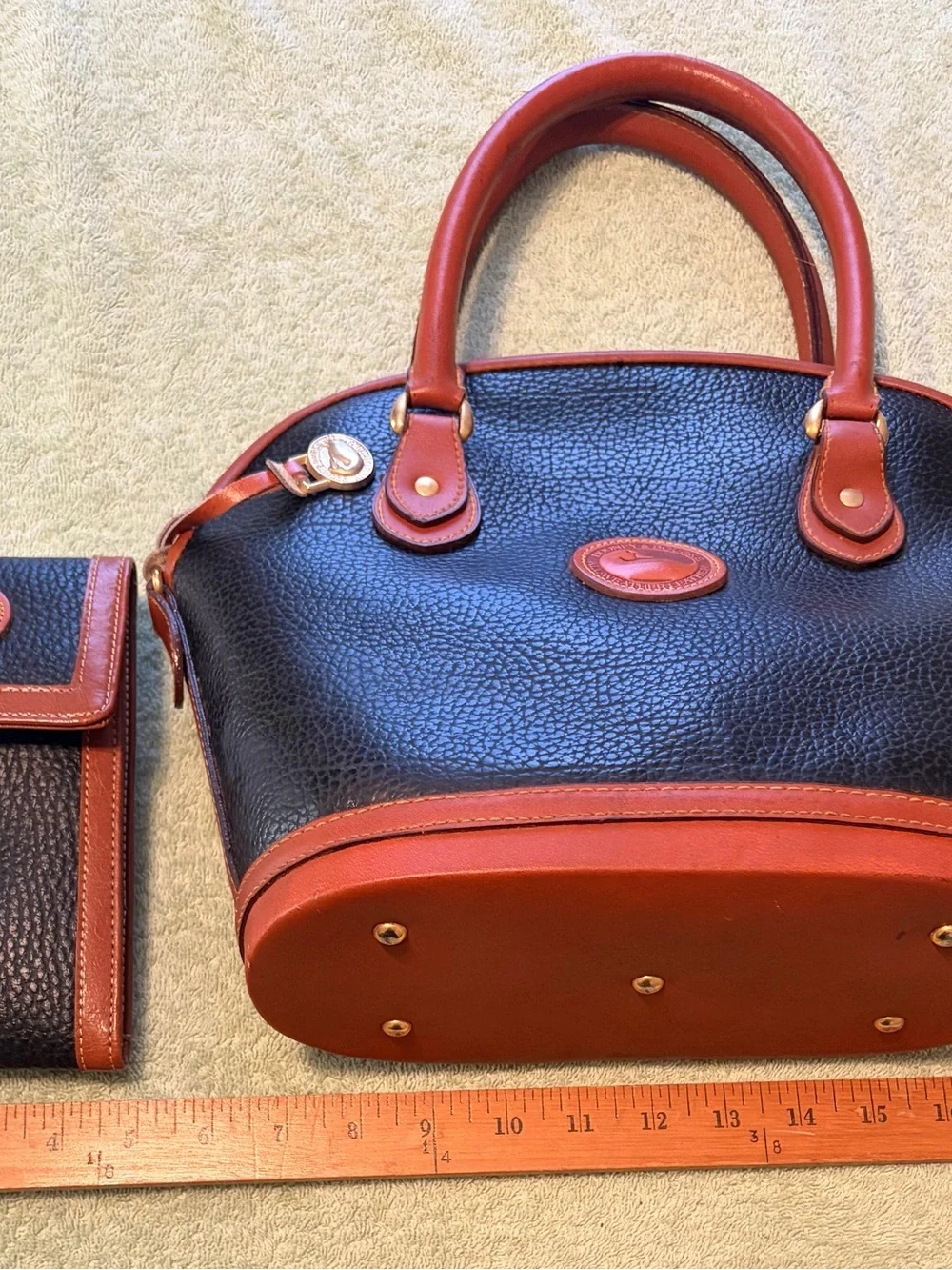 Vintage Dooney & Bourke AWL Dome Satchel + Wallet